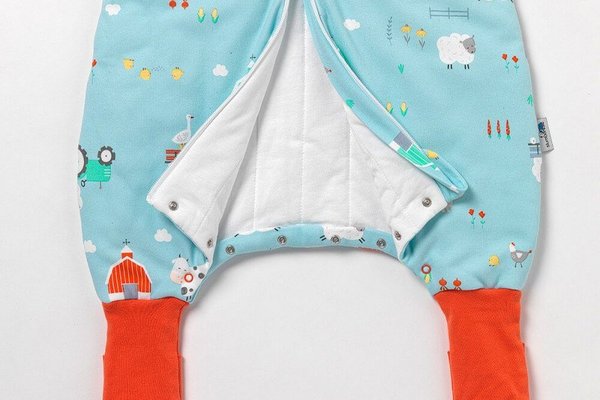 Sac de dormit cu picioruse si talpa antiderapanta Farmyard 110 cm + manseta 1.0 Tog
