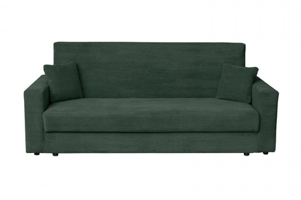 Canapea CORINNE LUX extensibila, 3 locuri, cu lada depozitare, verde smarald, 220x90x96 cm