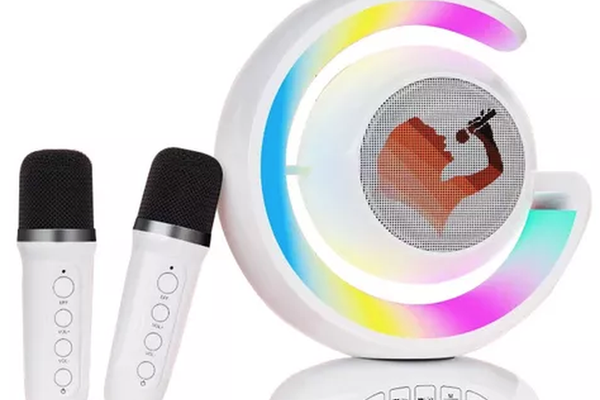Boxa karaoke cu 2 microfoane wireless Bluetooth USB MI