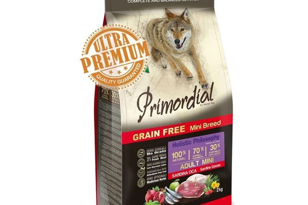 Primordial Grain-Free Holistic Dog Adult Mini, Sardine & Gasca, 2 kg