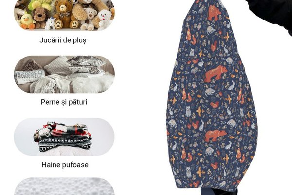 Husa fotoliu Puf Bean Bag tip Para XL fara umplutura prietenii padurii