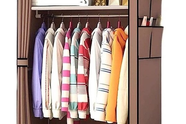 Dulap HAINE Textil 2 Rafturi 56x 44 x 146cm MARO si Depozitare Laterala