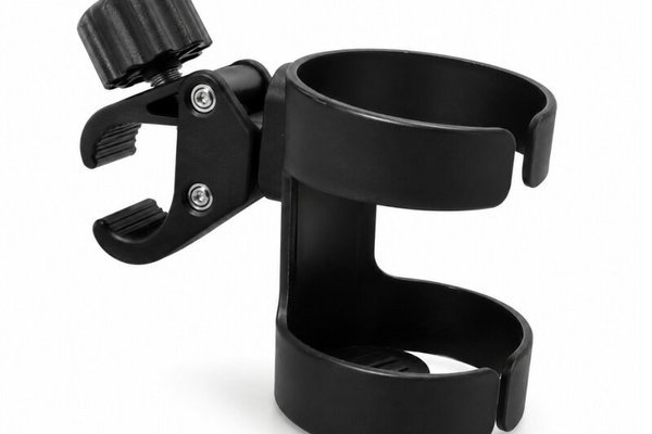 Suport multifunctional pentru carucior Petite&Mars, Negru, pentru pahar, telefon si biberon