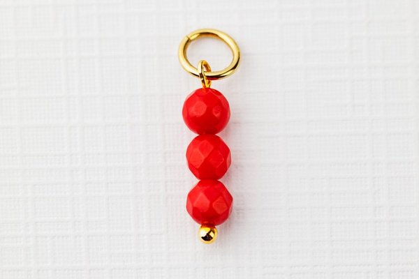 Charm ELM - Sirag Coral Fatetat 3 - Argint 925 Placat cu Aur Galben 18K