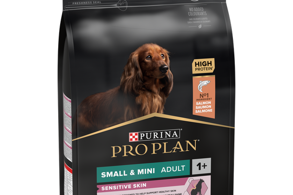 PURINA PRO PLAN ADULT Sensitive Skin, Talie Mică și Foarte Mică, Somon, 3 kg