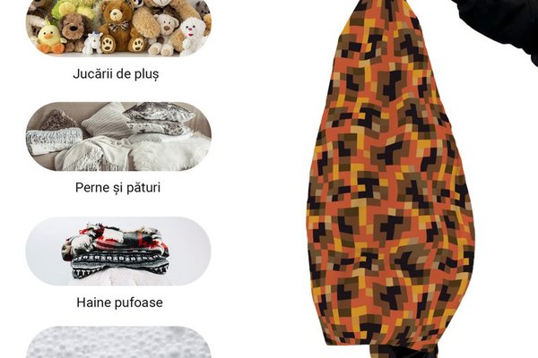 Husa fotoliu Puf Bean Bag tip Para L fara umplutura minecraft magma