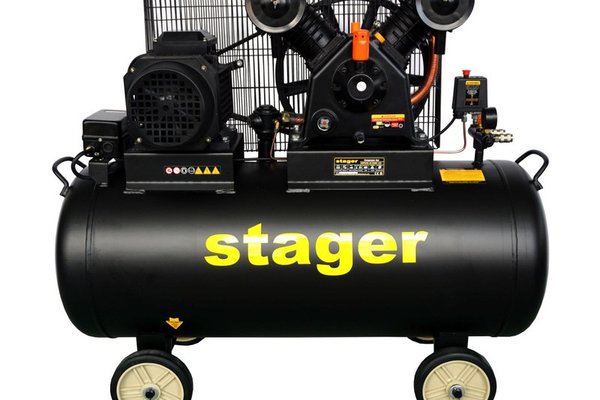 Compresor de aer Stager HMV0.6/200, 200L, 8bar, 600L/min, trifazat cu angrenare curea