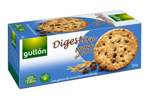 Biscuiti Digestivi Gullon cu Fulgii de Ovaz si Ciocolata Neagra, 265g