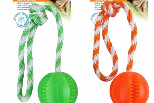Pawise Jucarie Tip Minge de Termoplastic cu Sfoara pentru Caini, 40 cm