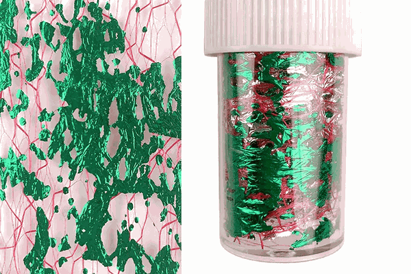 Foita decor unghii 4x50cm. Q009 Green Red - Q003