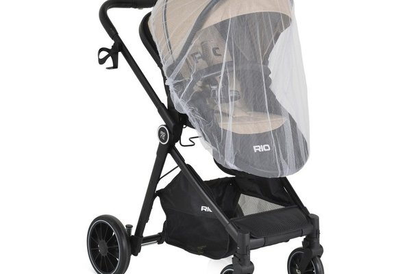 Carucior transformabil 2in1 Moni Rio Khaki pana la 22 kg,cadru din aluminiu,spatar reglabil,scaun reversibil,roti din spuma EVA pivotante cu amortizor si rulment,baldachin,husa picioare,geanta,plasa insecte,suport pahar