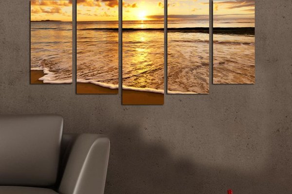 Set tablouri canvas (5 bucati) 5PMDF-35 Multicolor 110x60 cm
