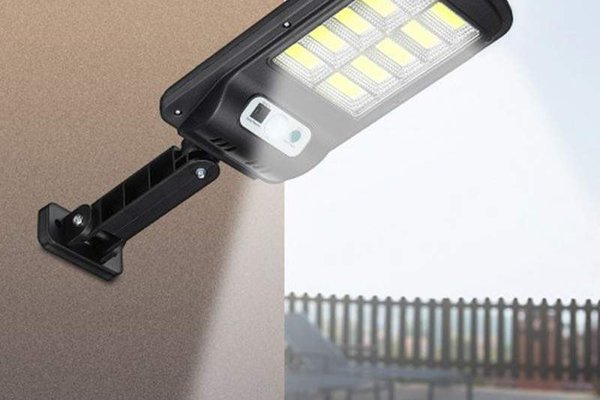 Lampa Solara cu Inductie 10 LED COB - Montare pe Perete cu Telecomanda, Negru