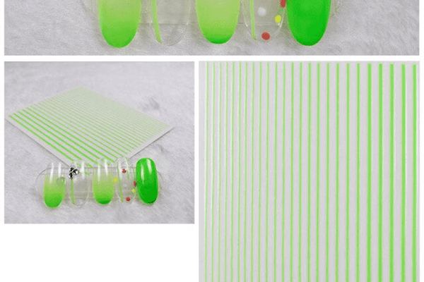 Sticker decor unghii verde neon