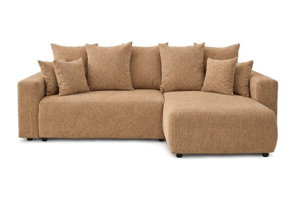Colțar Extensibil LIVIGNO, cu ladă de depozitare, șezlong interschimbabil, 271x153x95 cm, Caramel - Outlet