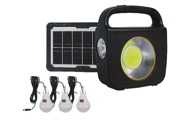Sistem solar pentru Iluminat Casa CC002-1 cu Panou si 3 Becuri 100W