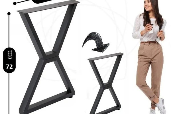 Picioare masa metal, Homs , Negru,55X72 cm,30638