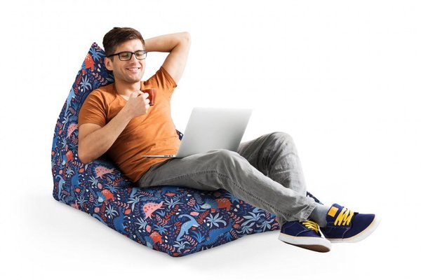 Fotoliu Puf Updecoreg Lounge cu Design Dinozauri Nocturni