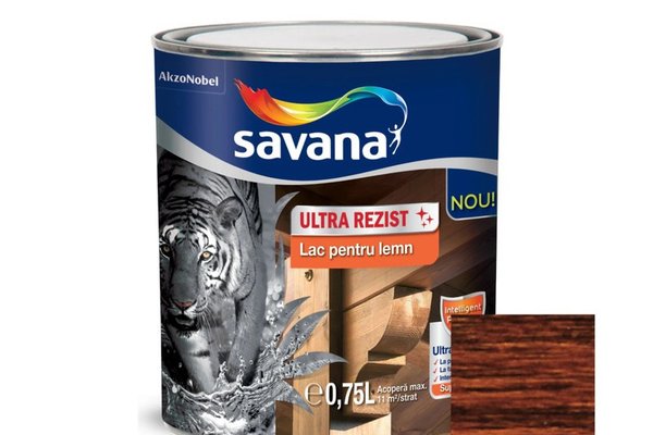 Lac Savana Ultra Rezist pentru Lemn Mahon 0.75L - Interior si Exterior