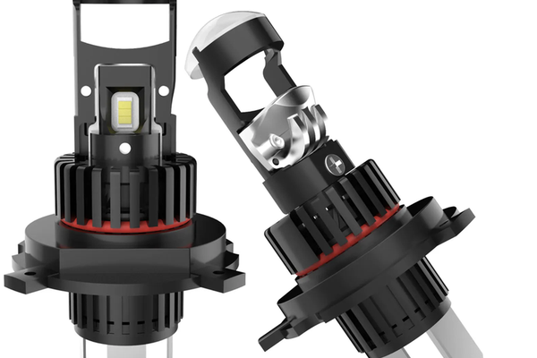 Set 2 becuri led cu lupa pro H4 LED K88 280w 12V 6500k 28000 LM