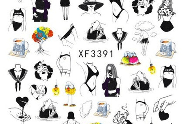 Sticker decor unghii XF3391