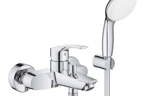 Baterie cada cu dus Grohe Eurosmart 2022,set dus inclus,crom,gama profesionala-33302003