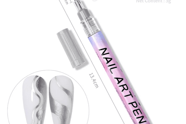 Stilou Pictura Unghii Nail Art Argintiu - MK-A43
