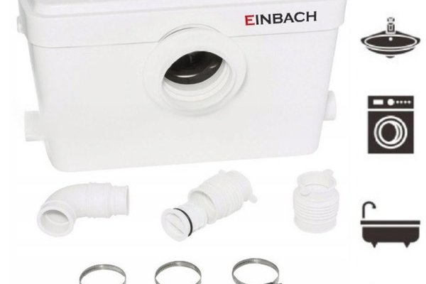 Pompa Evacuare Apa Menajera Demisol, Subsol, cu Tocator, Pompa WC, EINBACH SANMATIC PRO, 600 W, 150 l/min, H Refulare 9m