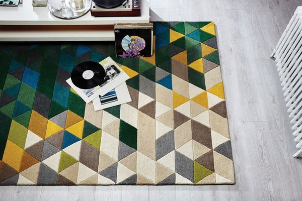 Covor Prism Verde/Multicolor 120x170 cm de la Flair Rugs