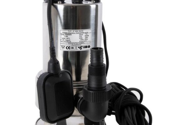 Pompa submersibila INOX pentru apa murdara IBO Polonia IP 550, 550W, 10000 l/h, H refulare 7m