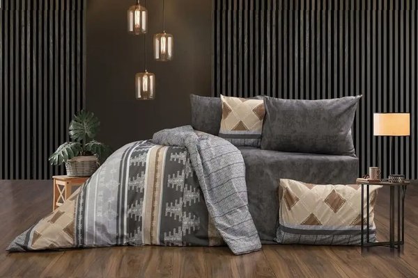Lenjerie de pat bumbac satinat 2 persoane,homs,serie D 270,00034
