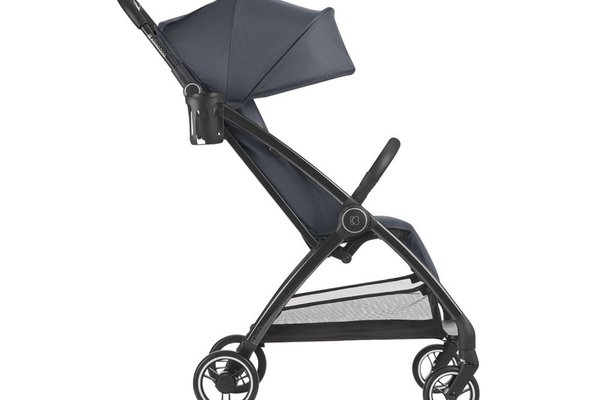 Carucior sport pentru copii KikkaBoo Joy Dark Grey,Cadru din aluminiu,Sistem automat de pliere One Touch,Roti pivotante cu suspensii,Spatar si suport picioare reglabile,Capotina,recomandat de la nastere pana la 22kg