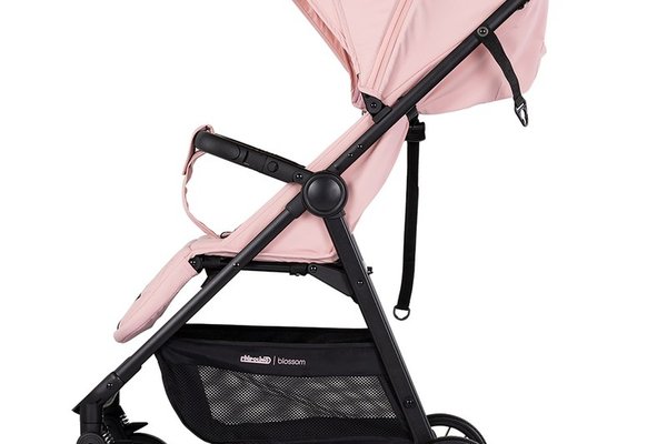 Carucior pentru copii Chipolino Blossom Powder Pink, spatar reglabil, bara de protectie, greutate admisa 22 kg