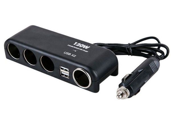 Priza auto Olesson 1525  120W 2 x USB 3 prize + port iesire bricheta
