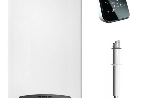 Centrala termica in condensatie Ariston Cares S 24 kW, kit evacuare inclus si Salus IT500 wifi termostat ambient cu control prin internet
