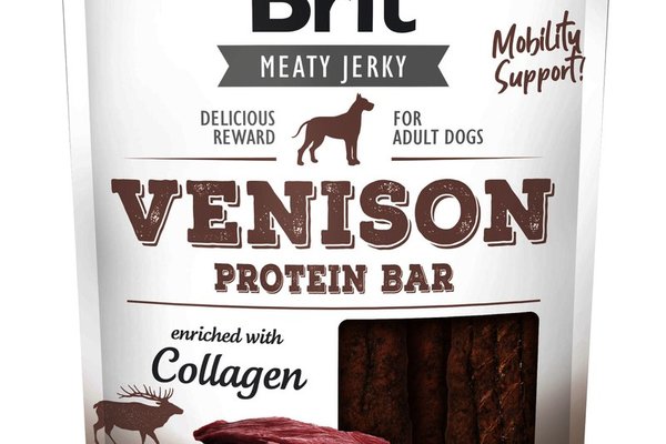 Brit Dog Jerky Venison Protein Bar, 80 g