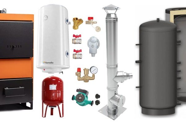 Pachet Completo Centrala pe Combustibil Solid Fiama W 45 kW cu Puffer de 1000 Litri si Accesorii