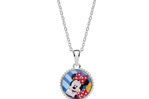 Colier Disney cu poza color Minnie Mouse - Argint 925