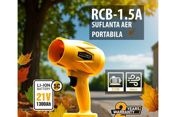 Suflanta Aer pe Acumulator Rotor RCB-1.5A 45m/s, 21V/1,3Ah