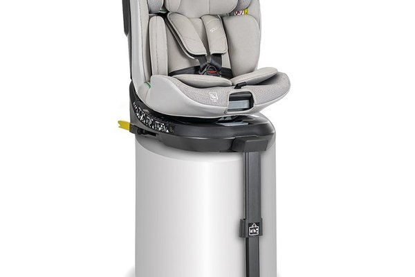 Scaun auto pentru copii Lorelli Solaris Grey 40-150 cm, i-Size, isofix, picior de sprijin, rotativ 360, 0 luni-12 ani