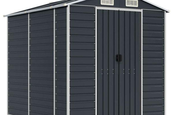 Sopron de gradina antracit din otel galvanizat - 191x215x198 cm