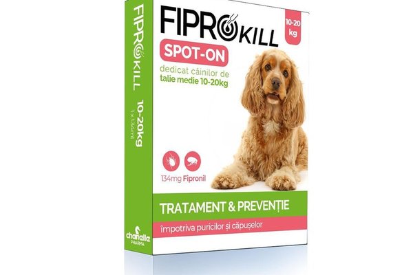 Antiparazitar Extern Pentru Caine 10-20 Kg Fiprokill Dog "M" 134 Mg Spot-on 3 Pip/ Cut