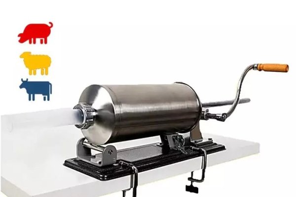 Masina orizontala de umplut carnati VNS-O5, inox, capacitate 5 kg, cu 5 palnii