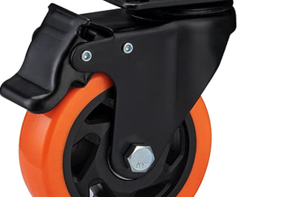 Roata PORTOCALIE de 50mm cu frana - silentioasa si rezistenta