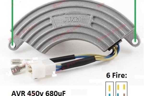 AVR Generator- 5kw-7kw (450V 680uF) - 6 Fire Semiluna Aluminiu