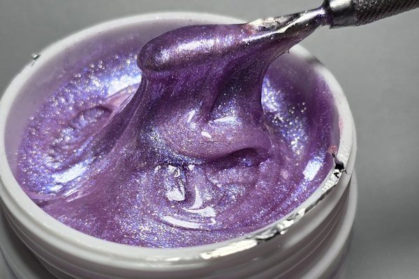 Gel UV de Constructie FSM Unicorn 50gr Nr. 06 | Violet-Lila cu Reflexii Holografice