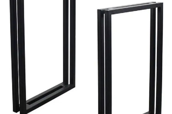 Set de picioare pentru masa Homs, metal negru, 55x72 cm, model 30670