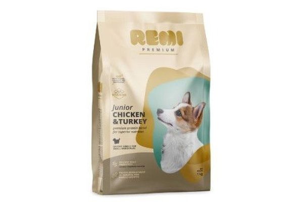 Hrana Uscata Caini, Remi Premium Junior Small Breed cu Pui si Curcan, 1 kg