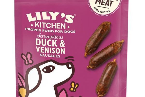 Lily's Kitchen Scrumptious Duck With Venison Sausages Dog Treats, 70 g