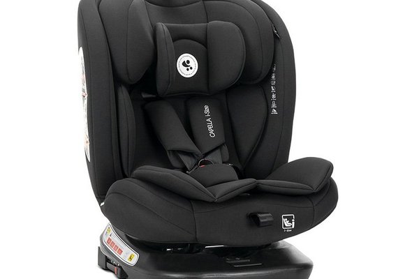 Scaun auto pentru copii i-Size Capella Black cu isofix, rotativ 360 grade, 0 luni-12 ani, 40-150 cm